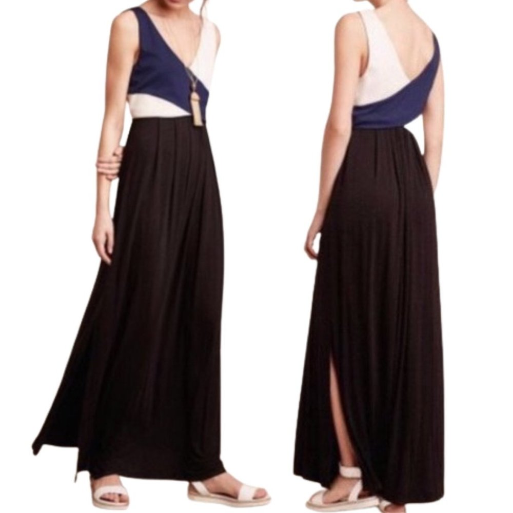 Anthropologie Maeve Elysian Color Block Maxi Dress - image 1